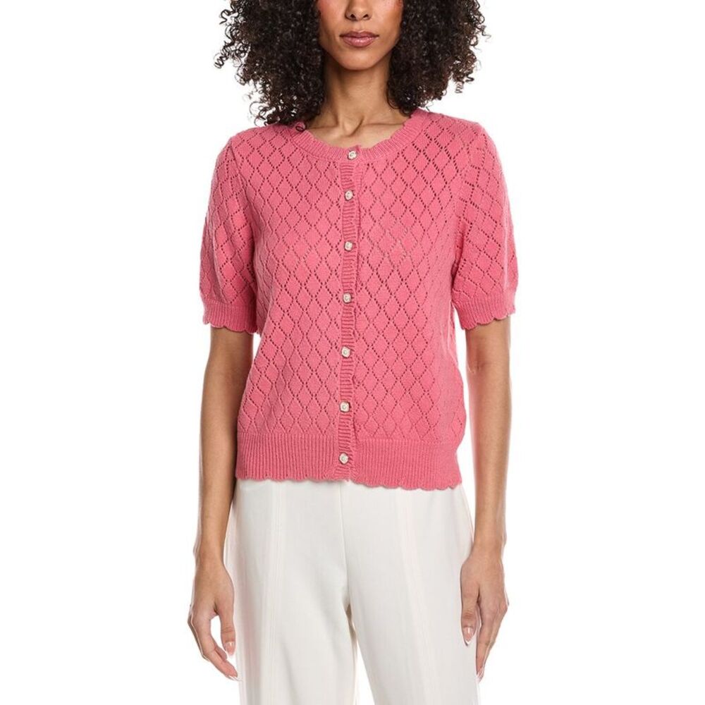 Nanette Nanette Lepore Womens  Knit Cardigan, Pink